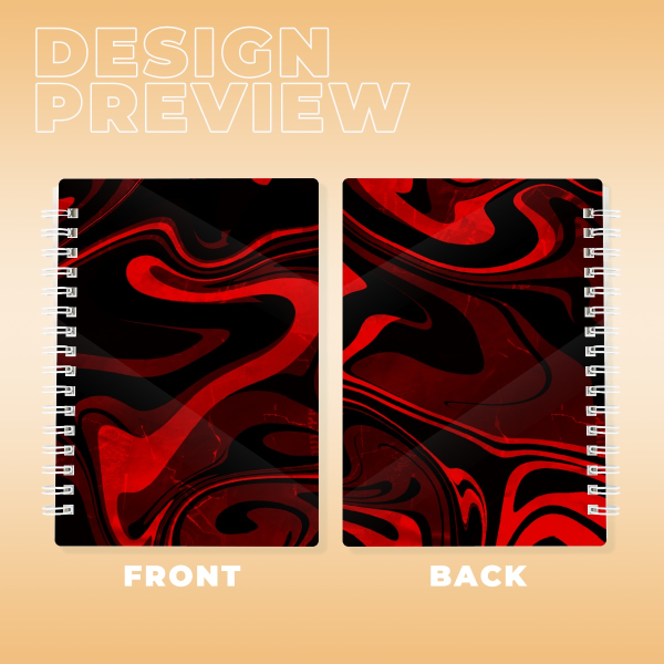 Crimson rivers | Spiral Notebook (A6)