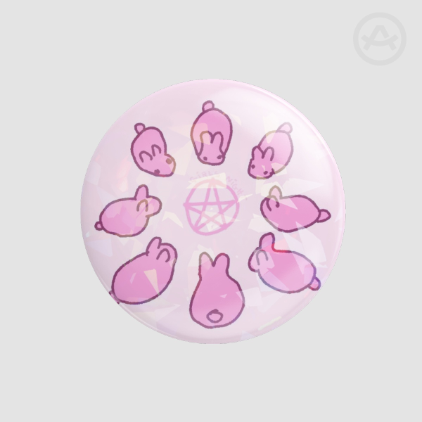 Pentagram bunnies(Button Pin)