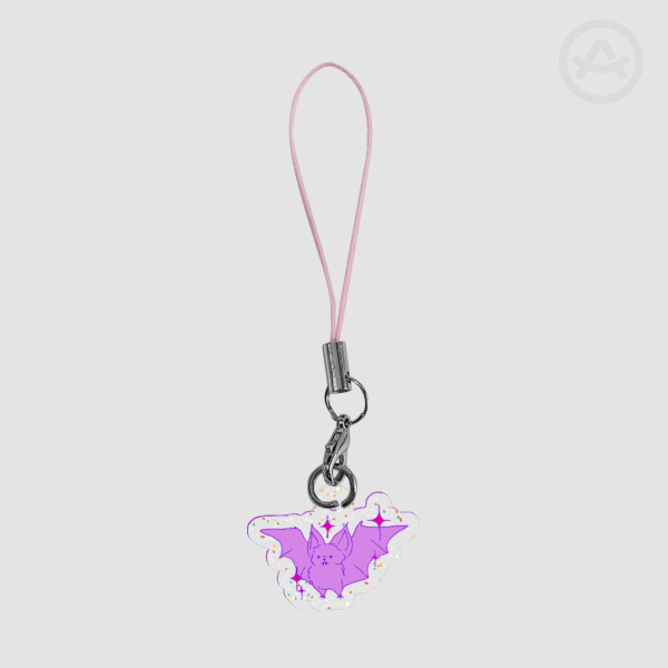 Bat glitter Keychain