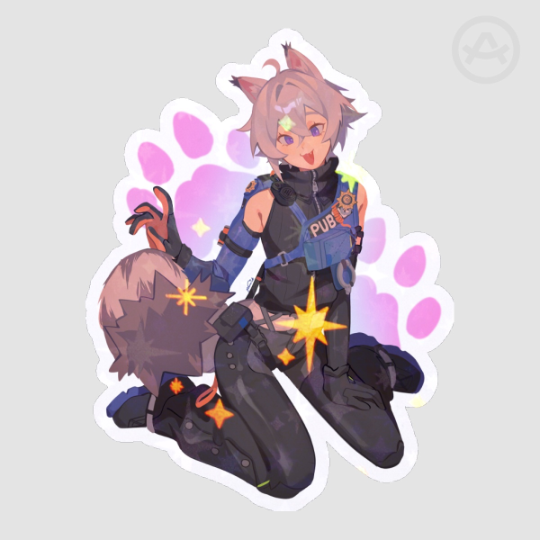 Seth Lowell | Holo Star White Edge Die Cut Sticker