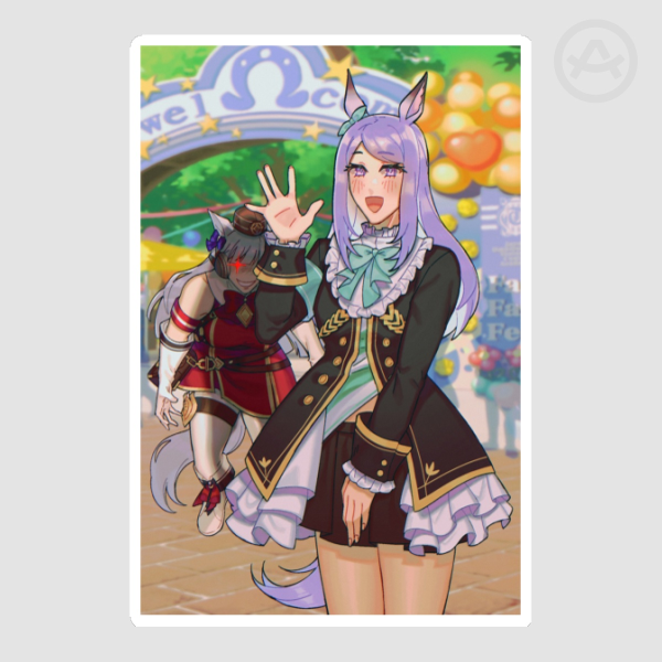 Umamusume Mejiro Mcqueen and Gold Ship sticker