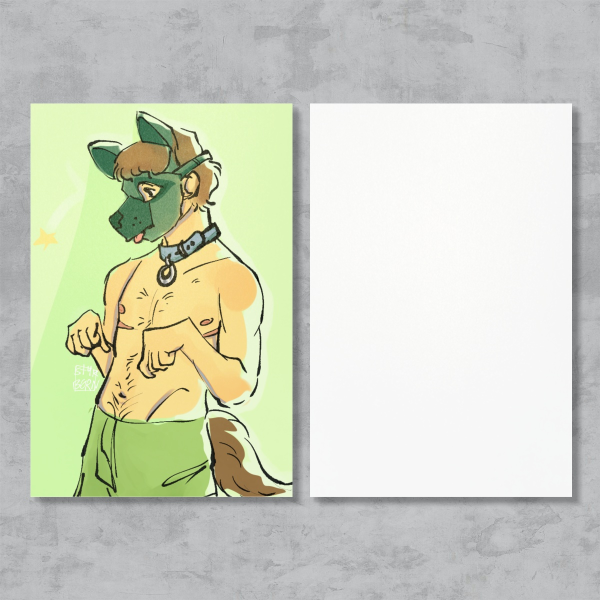 Pup Dennis postcard