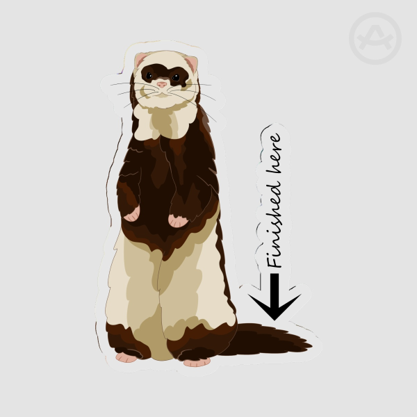 Ferret Bookmark || Ester the Library Thief
