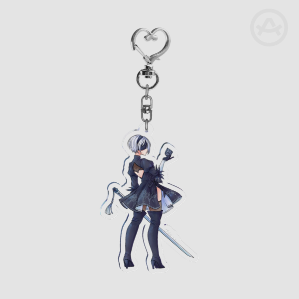 2B - Clear Acrylic Keychain (Nier Automata)