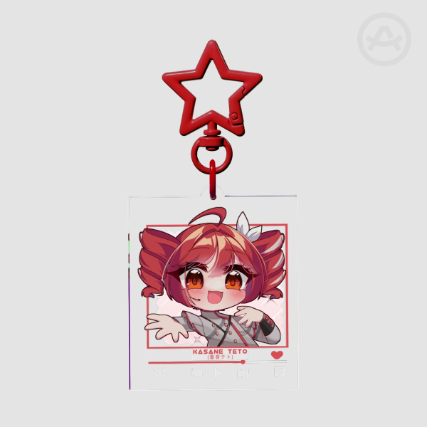Kasane Teto Playlist Keychains