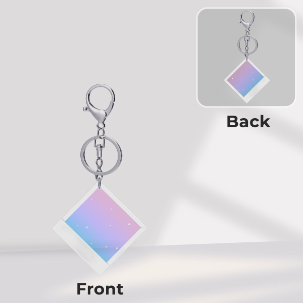 Twilit Clear Photo Frame Keychain