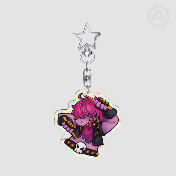 Susie - Broken Glass Acrylic Keychain (Deltarune)