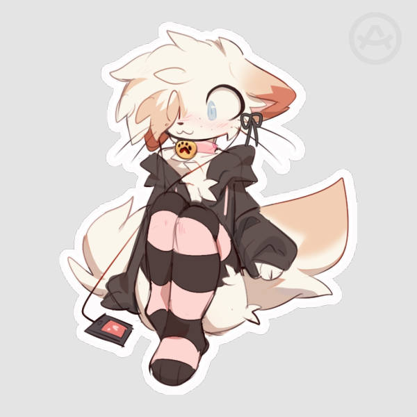 kitty wypher loves music sticker