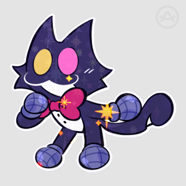 Cat Mike Sticker