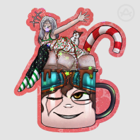 Cozy Christmas 2025: Hot Cocoa Noure Die Cut Sticker