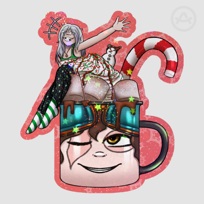 Cozy Christmas 2025: Hot Cocoa Noure Die Cut Sticker
