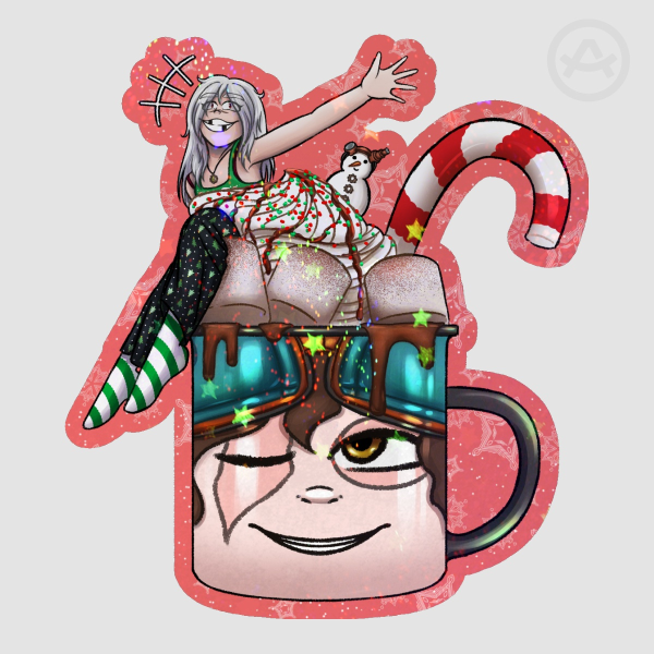 Cozy Christmas 2025: Hot Cocoa Noure Die Cut Sticker