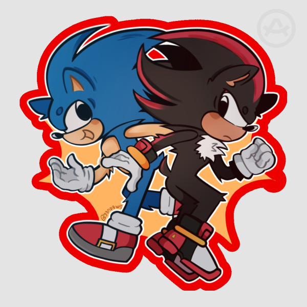 Sonic and Shadow (Sonadow) Sticker 💫
