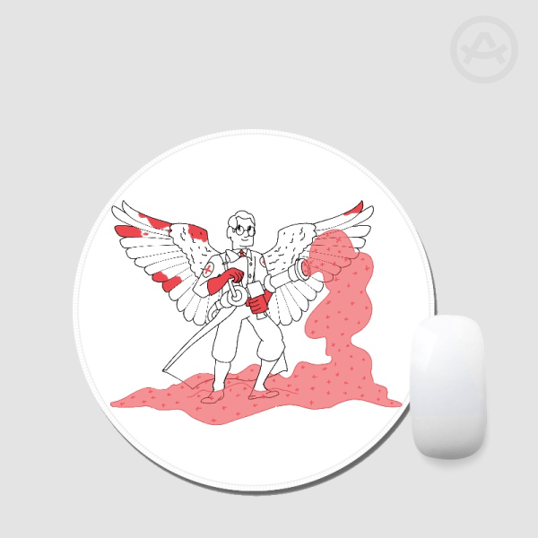Simplistic TF2 Medic Mousepad (Round)