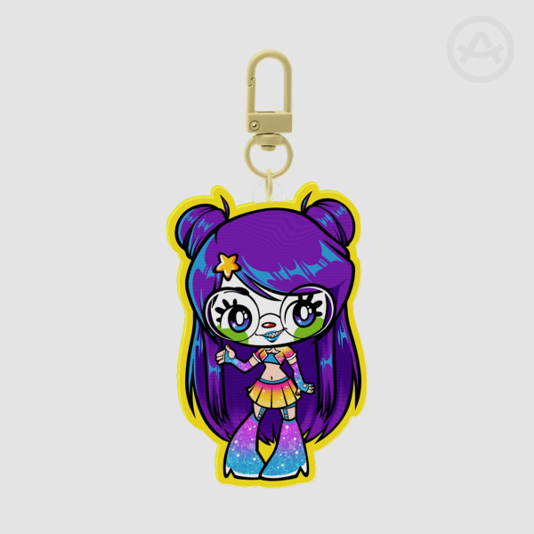 Clown Girl Vtuber Full Bleed Acrylic Keychains