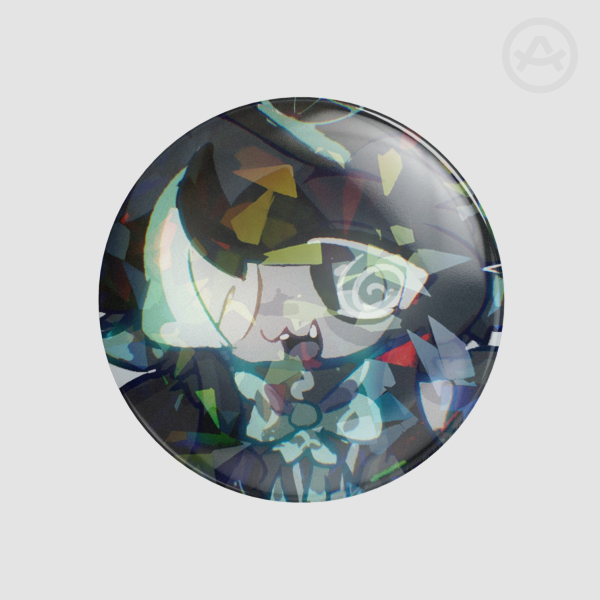 Astatos round badge pin 3