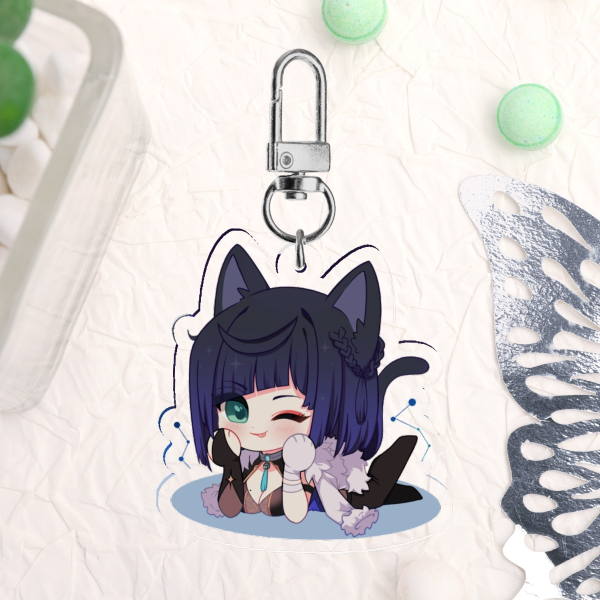 GENSHIN IMPACT - YELAN KITTY - ACRYLIC KEYCHAIN