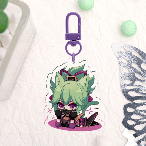 GENSHIN IMPACT - SHINOBU KITTY - ACRYLIC KEYCHAIN