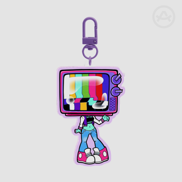 TV Head Vtuber Full Bleed Acrylic Keychain