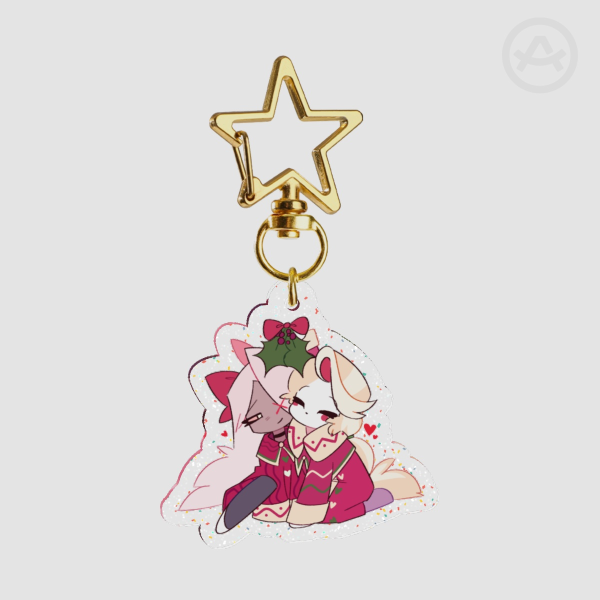 Chaggie Christmas🎀🌈🎄 Glitter Keychains