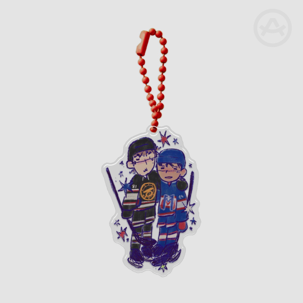 ilya + shane acrylic keychain