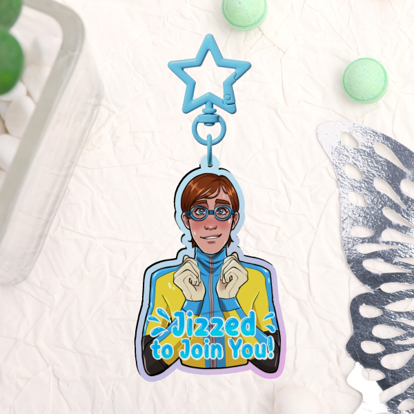 Waterboy 3.25” Rainbow Acrylic Keychain