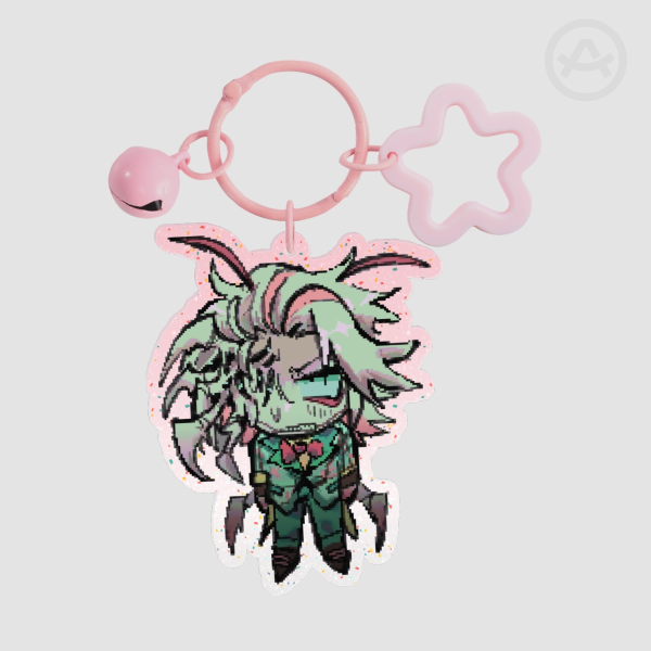 Pixel Cheeb Orchid Keychain