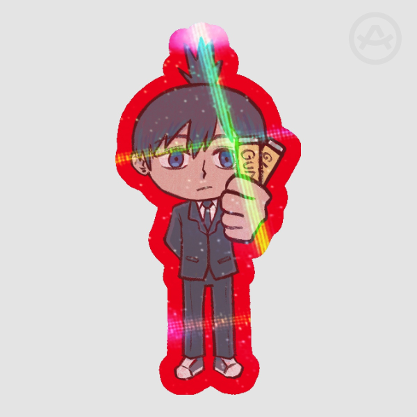 Aki Colored Edge Die Cut Stickers