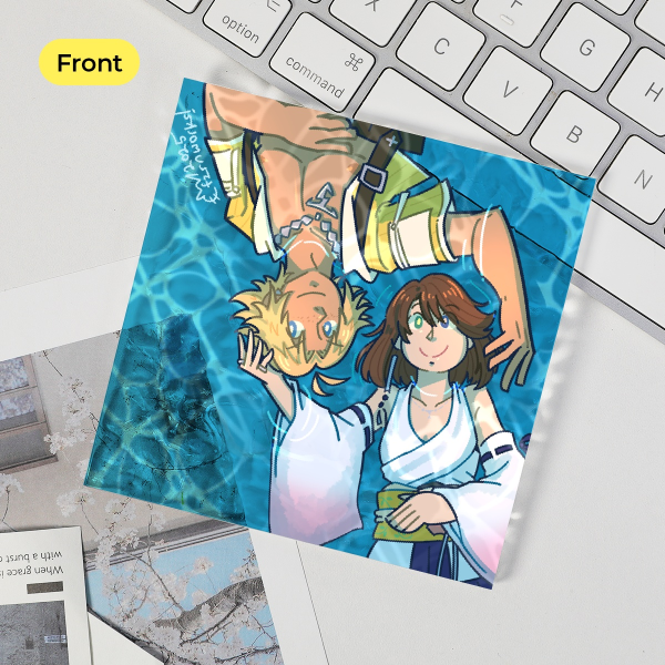 FF10 - Tidus/Yuna ripple acrylic coaster