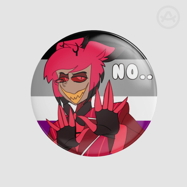 Alastor asexual No…  Round Badges (Button Pins)