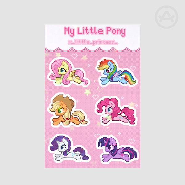My little Pony Pixel Stickers Sheet