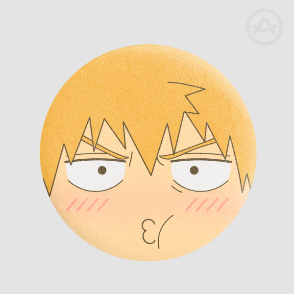 ☰ Squishy and soft plush badge , Reigen Arataka