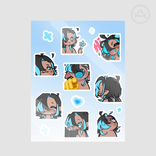 Balmy emotes | Paper Stickers Sheet