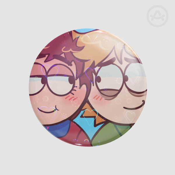 Tweek and Clyde Button Pin