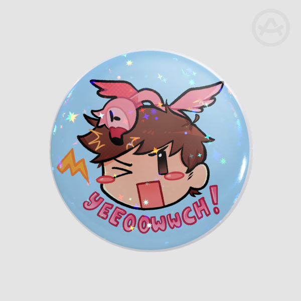 Flamingo Button Pin