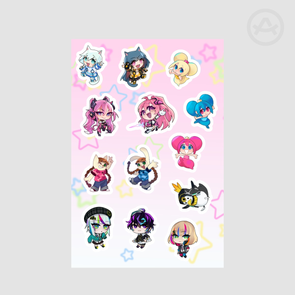 Arcade Rhythm game Stickers Sheet