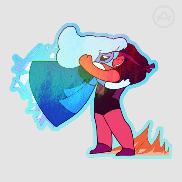 Ruby and sapphire sticker