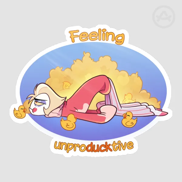 Hazbin Hotel - Unproducktive | Sticker