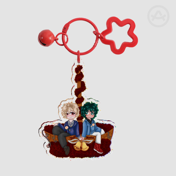 BKDK Just Married Acrylic Glitter Keychain
