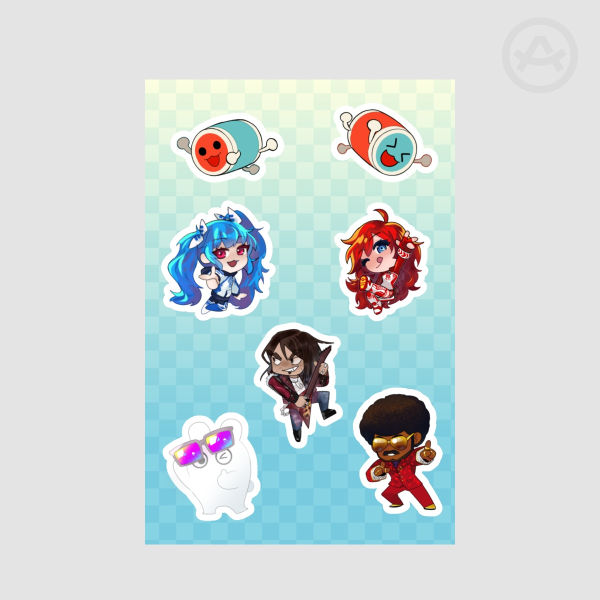 Dance Arcade Stickers Sheet