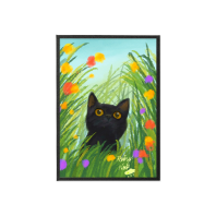 Cat peeking through