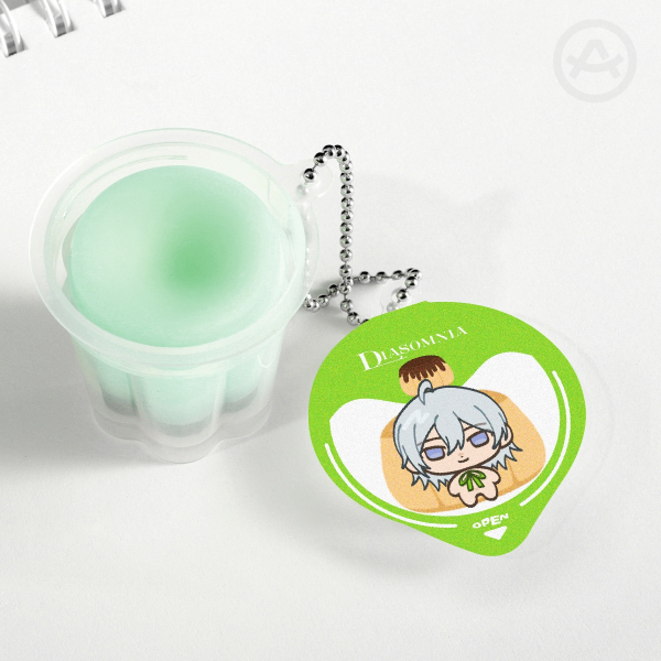 [TWST] Silver Squishy Pudding Jelly Keychain