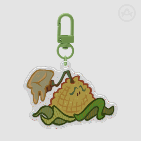 Kernel-pult Glitter Epoxy Keychain PvZ
