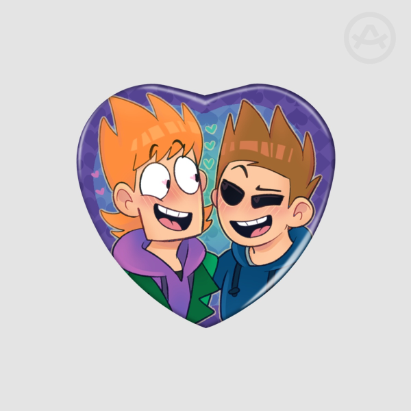 Matt and Tom Eddsworld Heart Badge