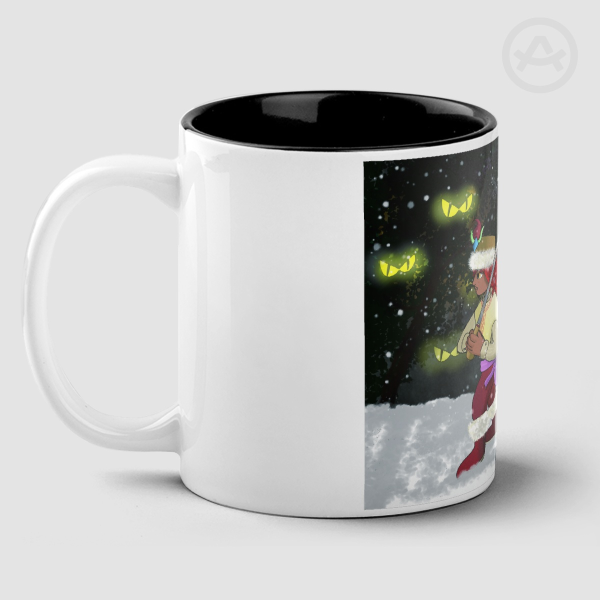 Aliosha & Dylara fighting wolves Mug