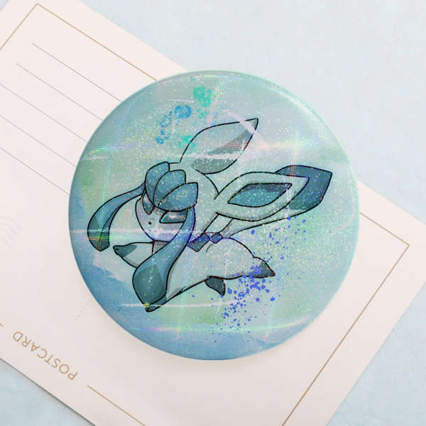 Glaceon Eeveelution Pokemon Button Pin