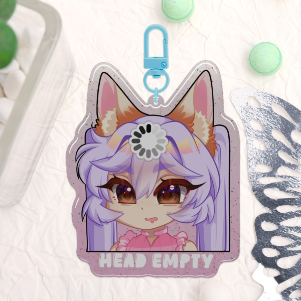 Head Empty - Epoxy Glitter Acrylic Keychain