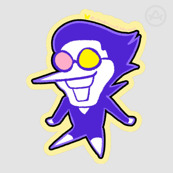 DELTARUNE | Spamton [MATTE DIE CUT STICKER]