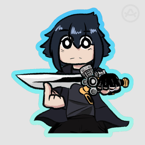 FFXV | Noctis "Do you like my sword?" Meme [MATTE DIE CUT STICKER]