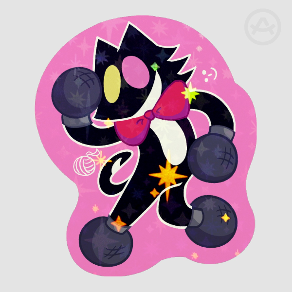 Cat Mike Sticker